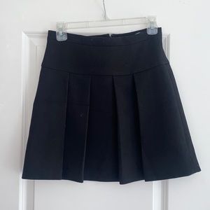 J. Crew Black Pleated Skirt